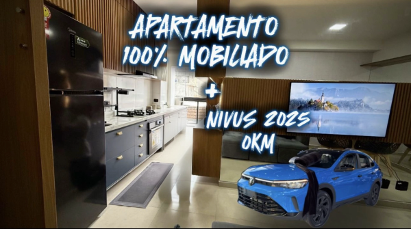 APARTAMENTO MOBILIADO + NIVUS 0km 2025